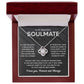 JWSHINEE To My Soulmate Necklace For Women 14K White Gold Plated Elegant Water Drop Gifts For Her