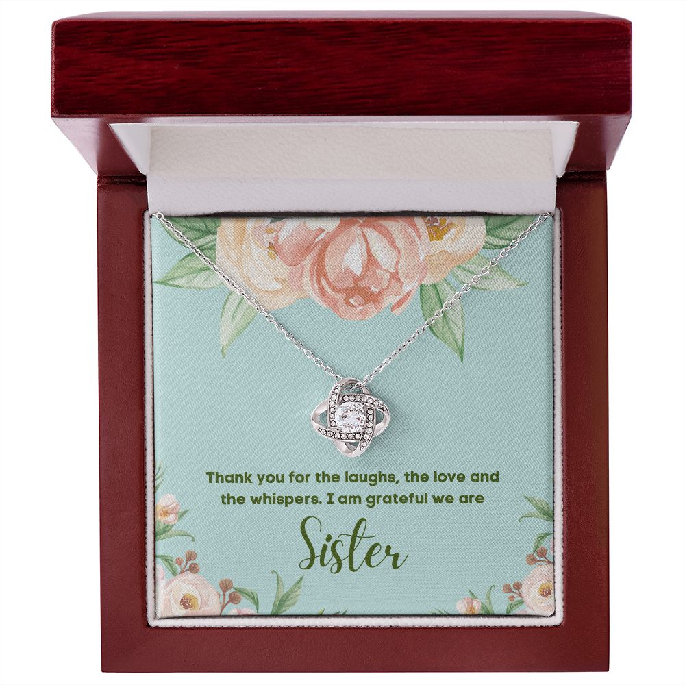 Sisters Necklace with Personalized Message Card - Meaningful Gift for Sister - A Heartfelt Gift to Brighten Your Loved One's Day
