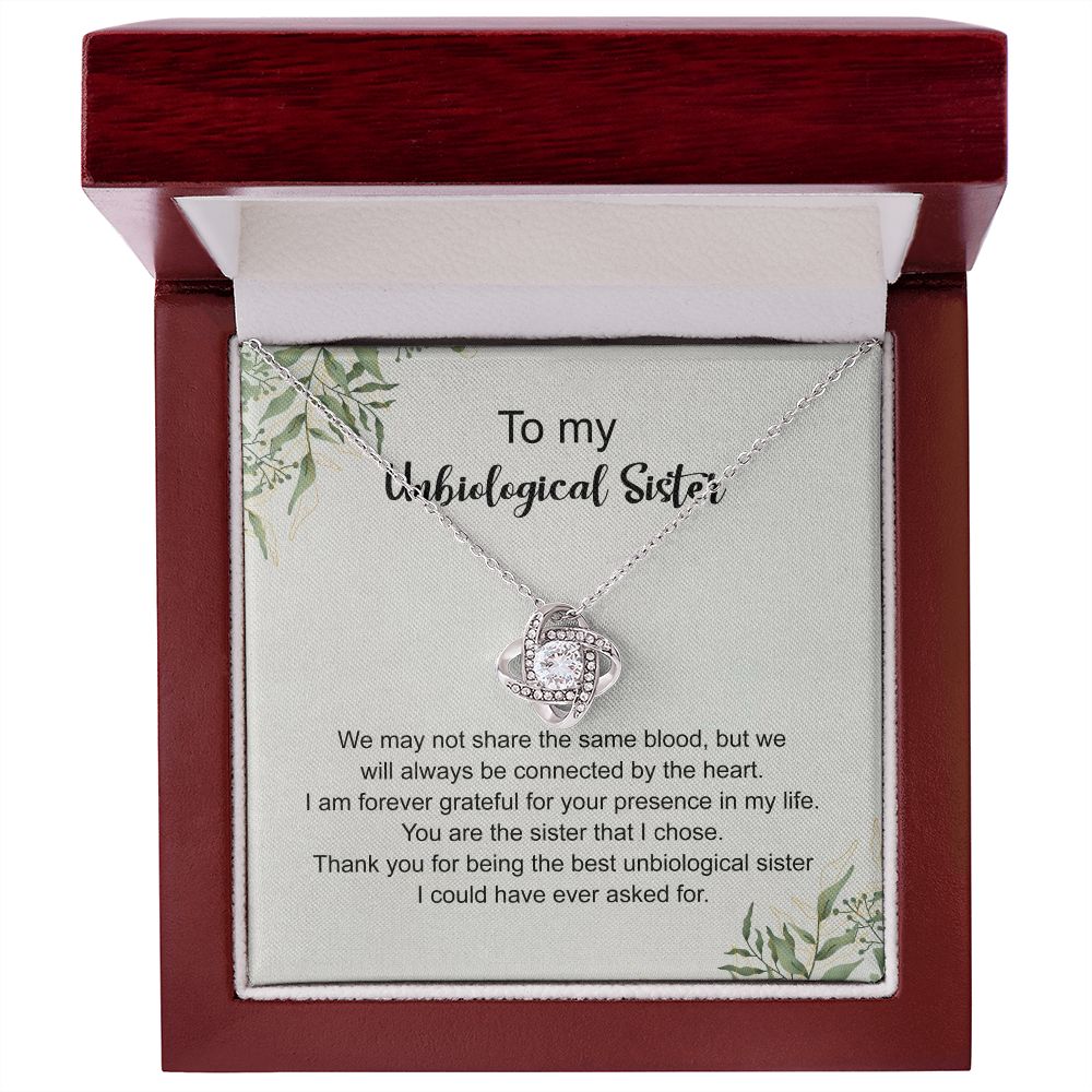 The Love Knot Necklace To My Unbiological Sister, Sister Gift Y9-2ZHM-H93L