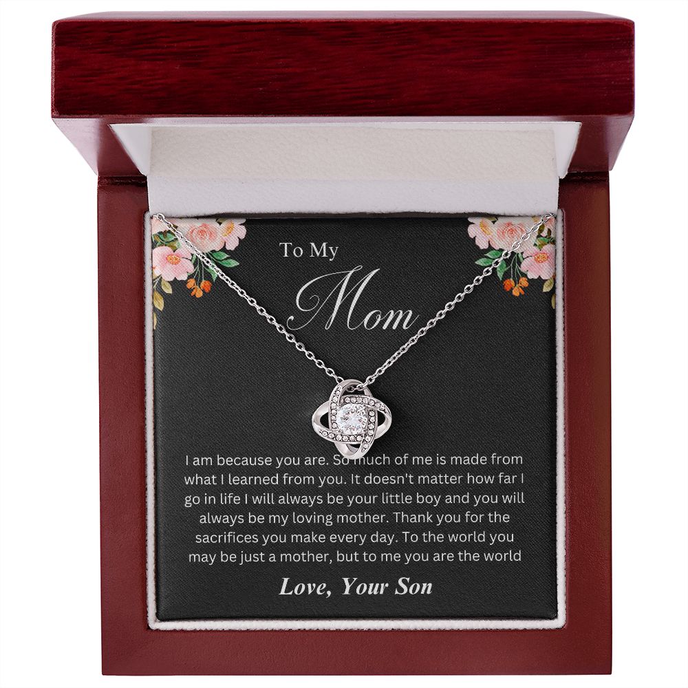 To my Mom Necklace, Love Knot Necklace, Mom Necklace from Son B0BY8QQ6YK