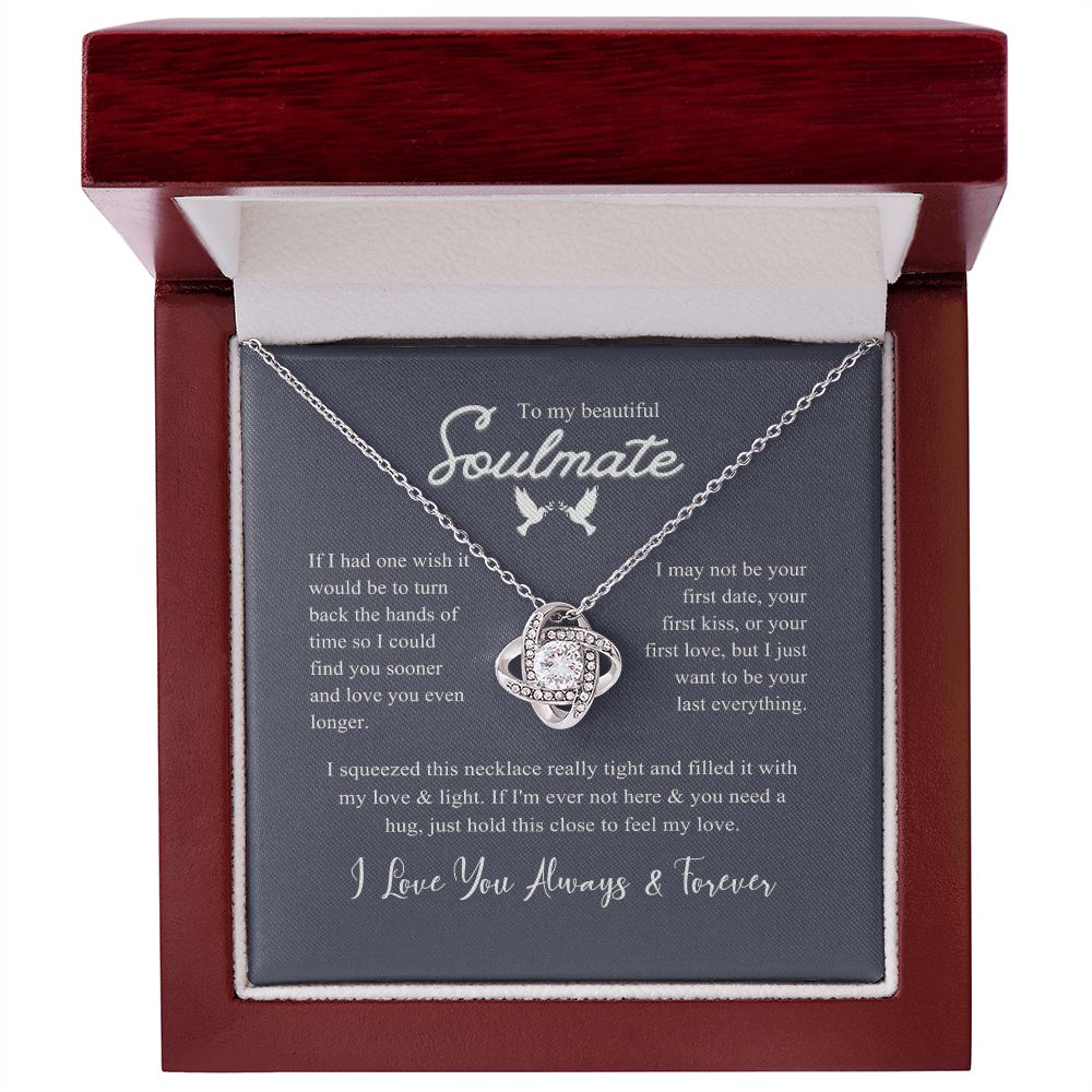 To My Soulmate Necklace, Soulmate Necklace Gift For Her, Love Necklace Gifts Hers, Gift For Love Of My Life, Soulmate Jewelry Valentines Day SNJW110914