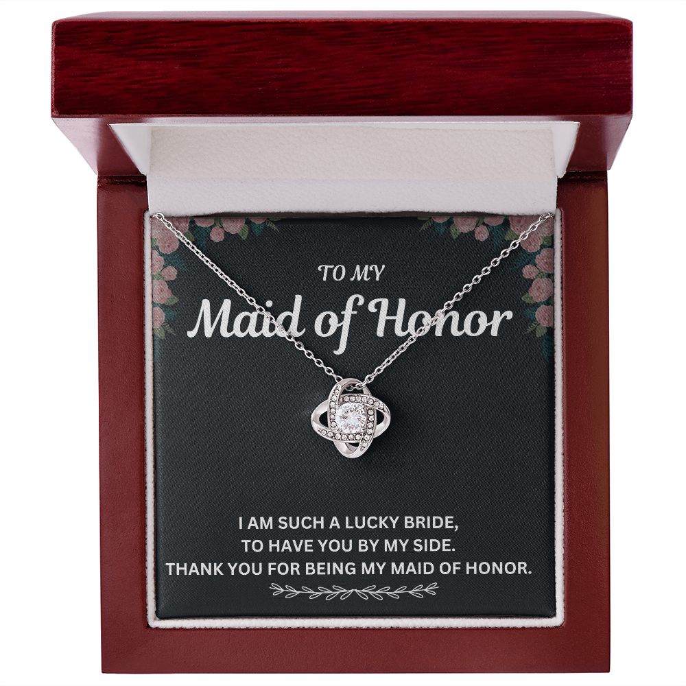 Elegant Maid of Honor Necklace - A True Friend Deserves the Best - A Heartfelt Gift for Your Maid of Honor