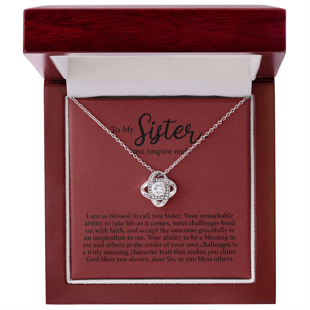 The Love Knot Necklace Sister Gift B09QFPVFDL