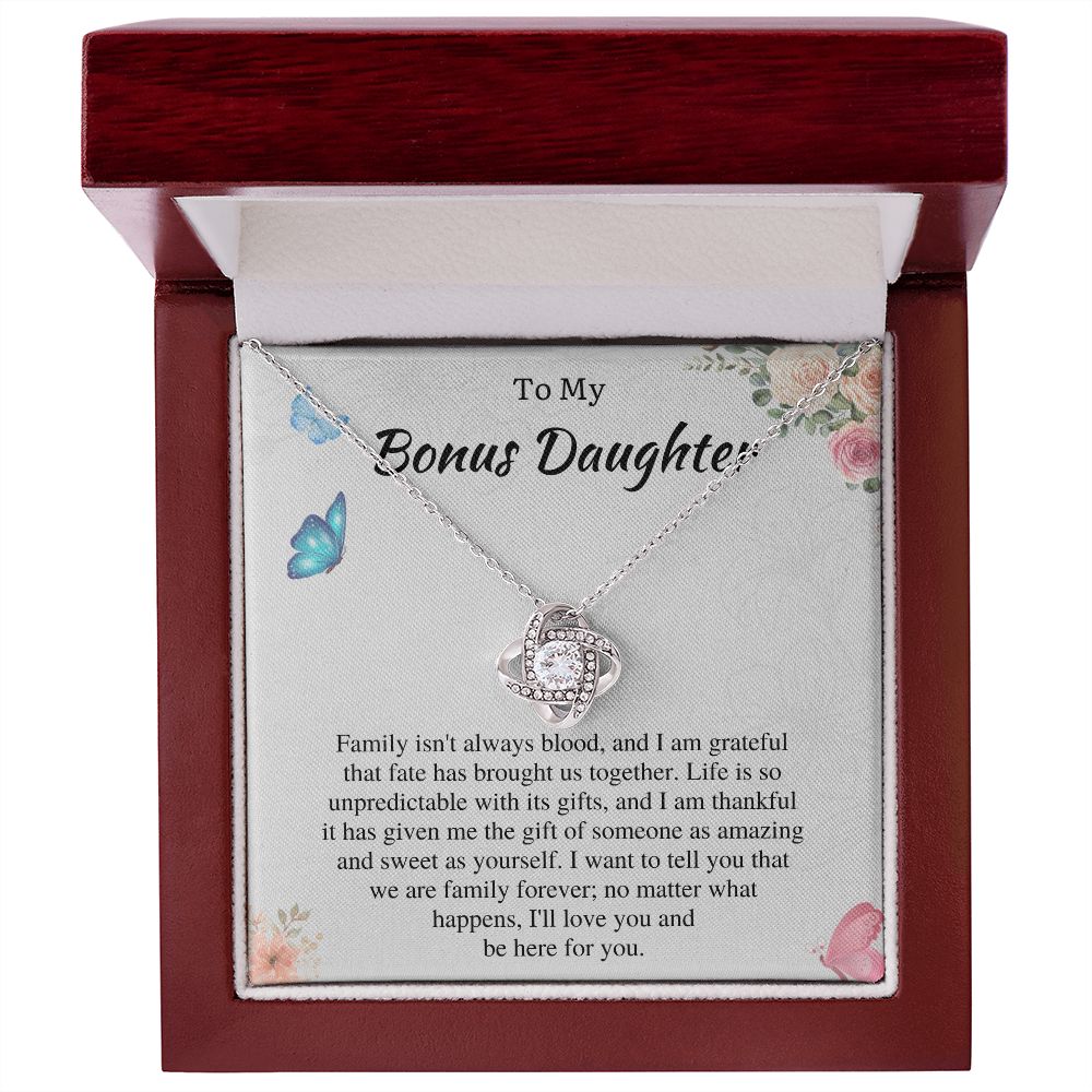 To My Bonus Daughter Necklace - Show Your Bonus Daughter How Much She Means to You with a Unique Gift, Stepdaughter Gift, Bonus Daughter SNJW23-010318