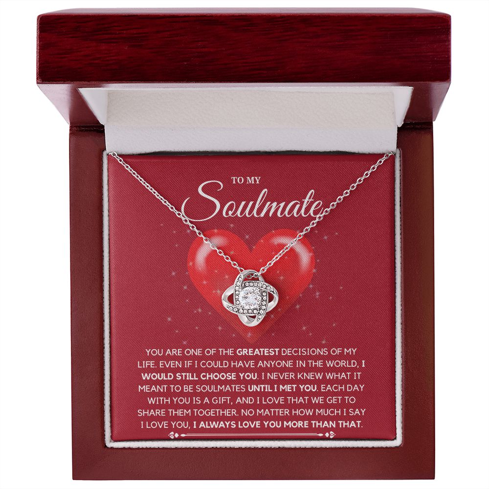 To My Soulmate Necklace: A Meaningful Gift for Your One True Love, Soulmate Gift, Love Necklace Gifts Hers, Gift For Love Of My Life SNJW23-270213