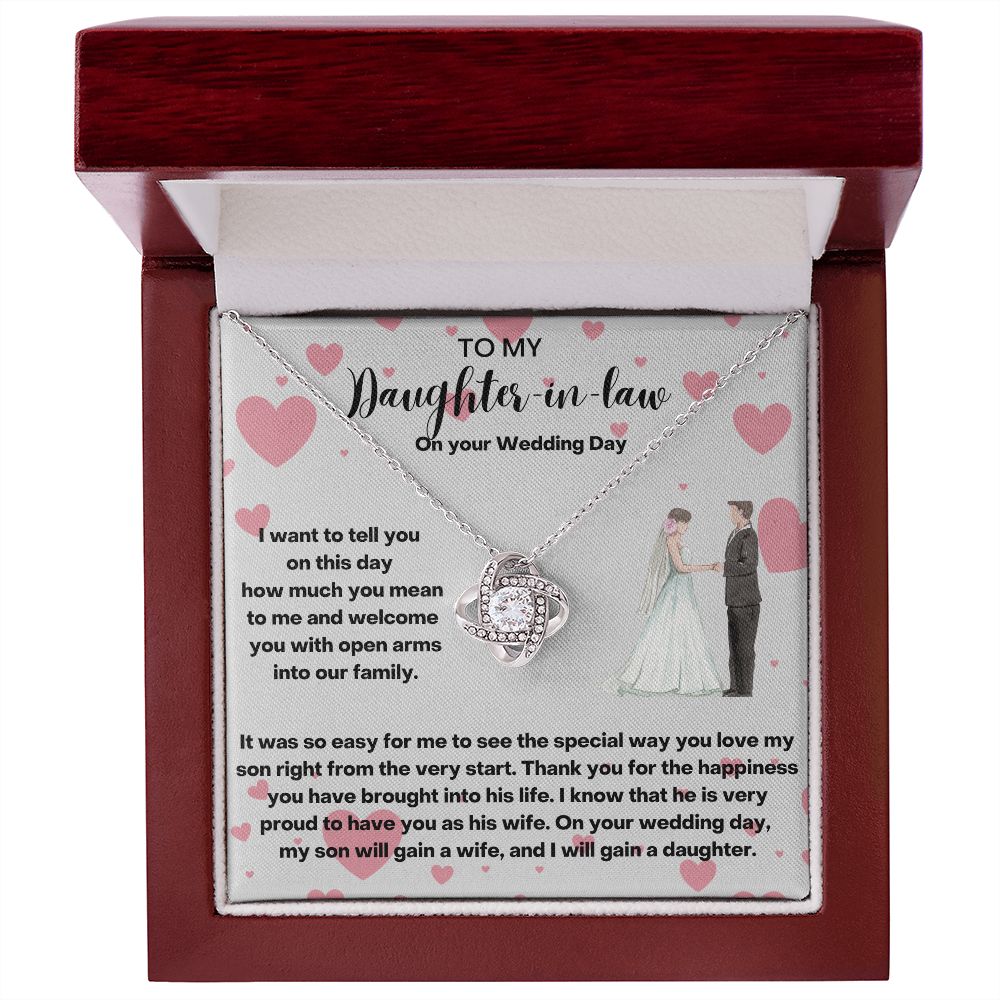 Beautiful Necklace for Daughter-in-Law with Special Message - Show Your Love and Appreciation - Daughter-in-Law Necklace with Message Card