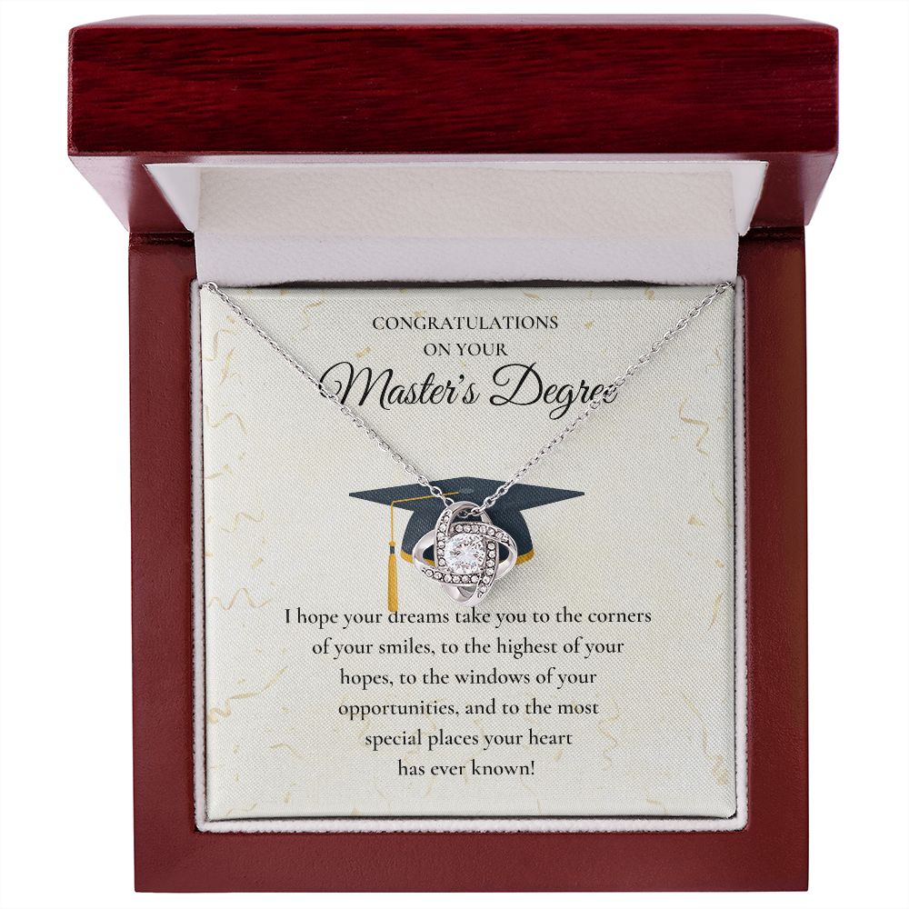 Thoughtful Master's Degree Graduation Gifts, how Your Pride with a Personalized Master's Graduation Gift, Master's Degree Graduation Gift Necklace, Masters Graduation Gift SNJW23-040302