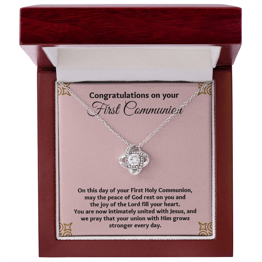 "Celebrate Your Daughter's First Communion with Unique and Personalized Gift Necklace"