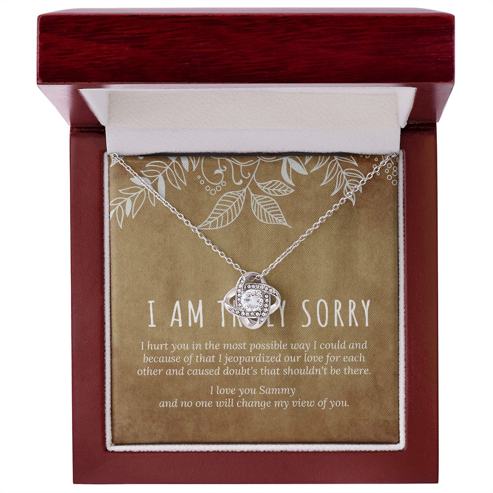 I'm Sorry Gift, Sorry Card, Apology Necklace, Sorry Gift Wife, Sorry Gift Girlfriend, Sorry Gift Friend, Forgive me Jewelry, Sorry Partner