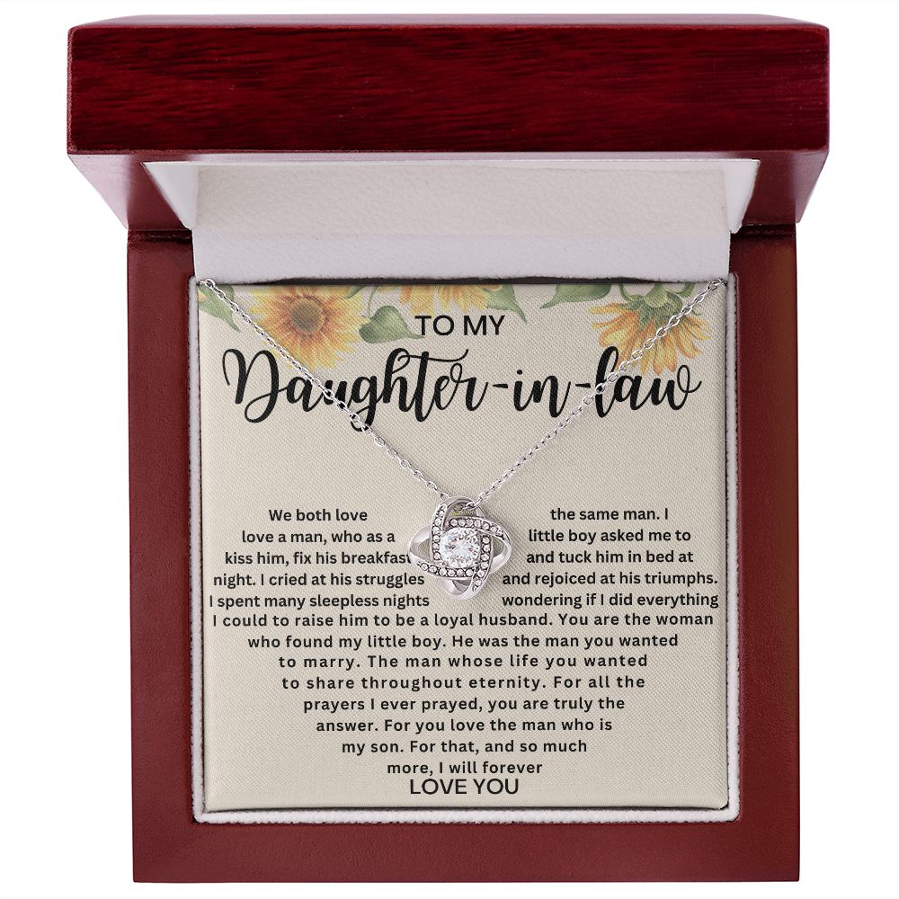 Elegant Daughter-in-Law Necklace - Meaning Gift for Mother-in-Law, Birthday, Christmas, or Any Occasion