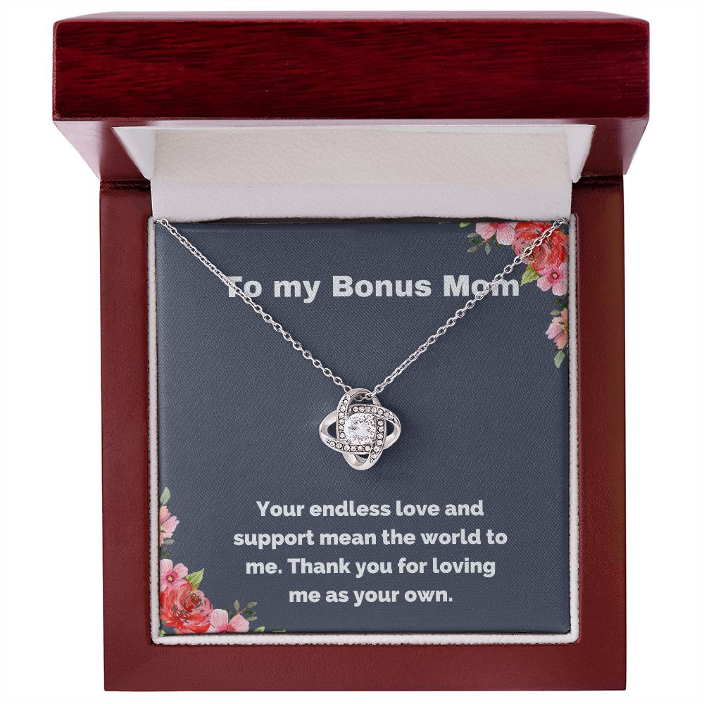 "Bonus Mom Birthstone Necklace - Customize with Your Step-Mom's Birthstone for a Thoughtful Present"