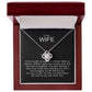 To my wife sterling silver love knot necklace 04127