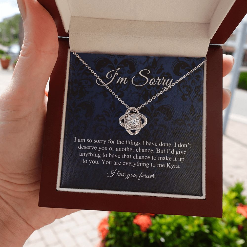 Love Knot, Apology Gift For Her, Forgiveness Gift, I'm Sorry Necklace JWSN110634 (Custom 1512)