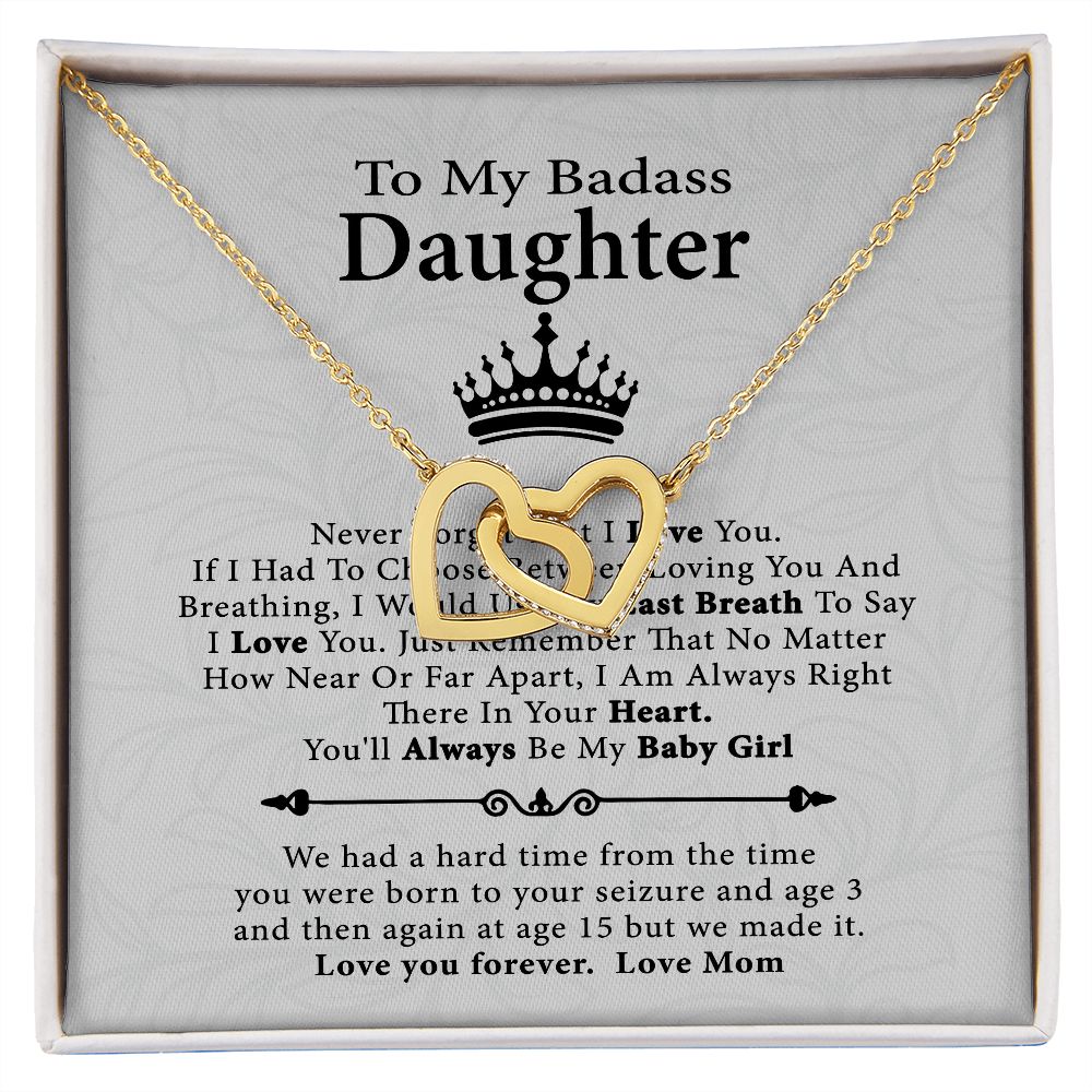 To My Badass Daughter Necklace From Dad Toni Helmrichs