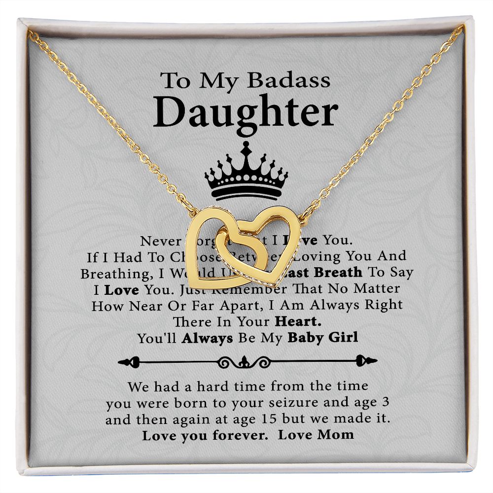 To My Badass Daughter Necklace From Dad Toni Helmrichs