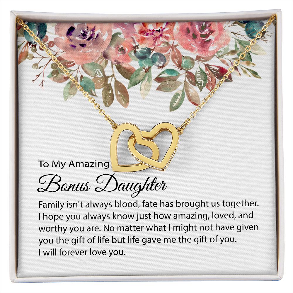 Bonus Daughter Gift, To my Bonus Daughter, Step daughter Gifts from Stepmom, Stepdaughter Gift, Bonus Daughter, Bonus Daughter Necklace JWSN-110739