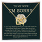 I'm Sorry Gifts for Her-  A Token of Love to Make Her Forgive You, Apology necklace, Forgiveness gift, I'm sorry necklace SNJW23-020314