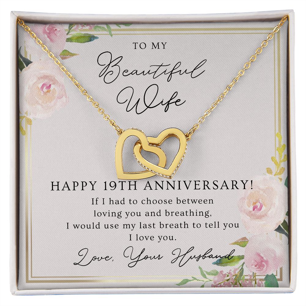 19th Anniversary Necklace Gift For Wife – 19 Years Wedding Jewelry Gift For Her – 19th Wedding Anniversary Wife Gift – 19 Years Anniversary Wedding Present