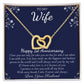 Happy 1st Anniversary - Create Lasting Memories with These Anniversary Gifts, Jewelry Card for Her, Best 1 Year Wedding Anniversary Gift Idea, Gift For Wife from Husband SNJW23-010312