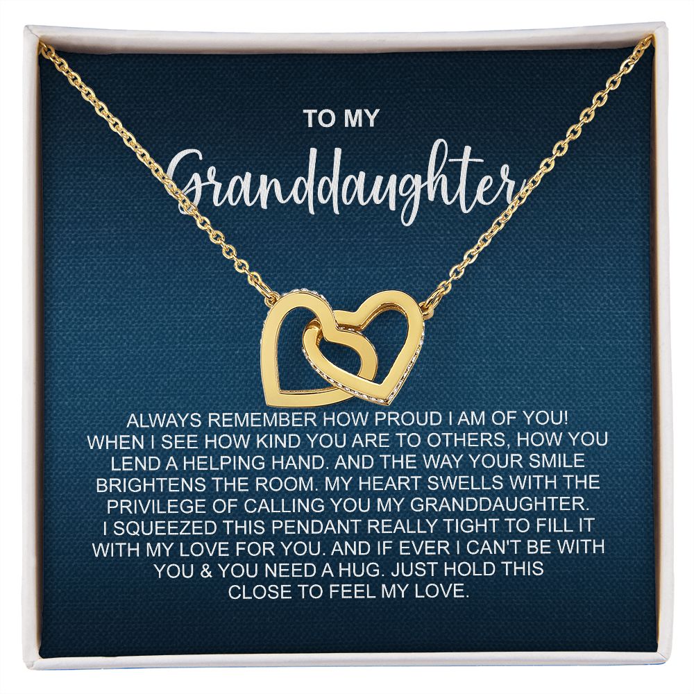 To My Granddaughter Necklace, Granddaughter Gift From Grandma, Grandpa, Granddaughter Birthday Gift, Christmas Gift SPNKJW110415