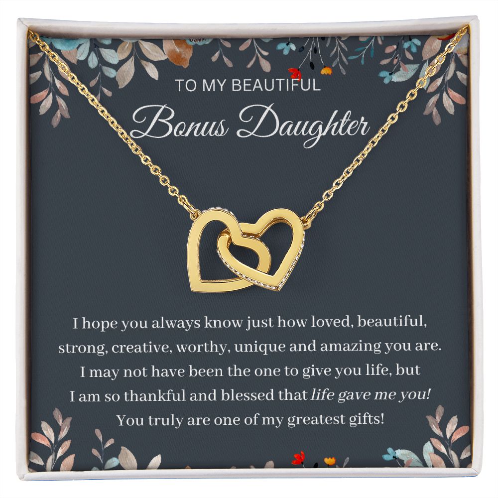 To My Bonus Daughter Jewelry - Celebrate Your Bond with a Bonus Daughter Gift from Dad or Mom SNJW23-010320