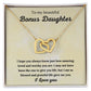 Bonus Daughter Necklace Sterling Silver: A Stunning Gift for Your Bonus Daughter, Stepdaughter Gift, Bonus Daughter, Bonus Daughter Necklace SNJW23-010315