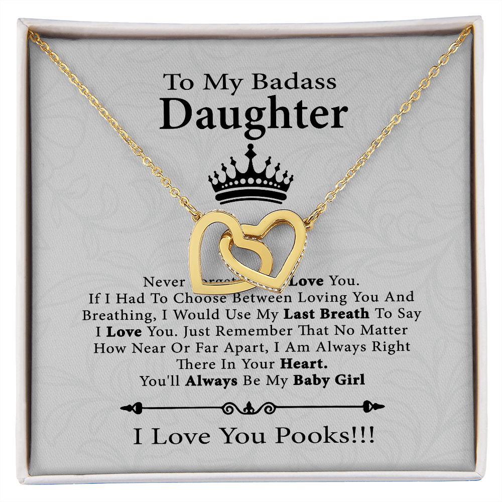 To My Badass Daughter Necklace From Dad, Badass Daughter Necklace Birthday Gift SNJW071203 (Custom 1312)