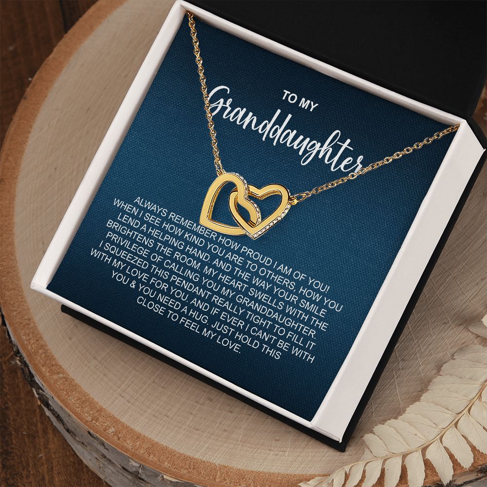To My Granddaughter Necklace, Granddaughter Gift From Grandma, Grandpa, Granddaughter Birthday Gift, Christmas Gift SPNKJW110415