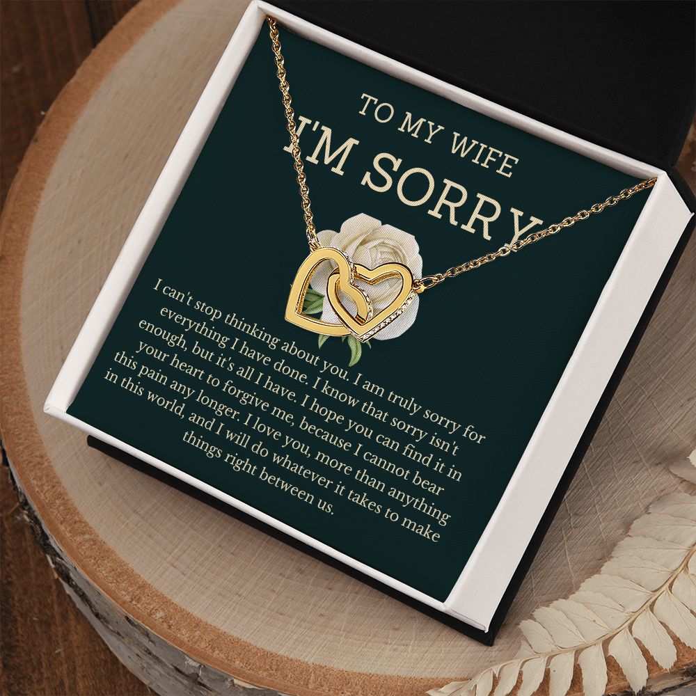 I'm Sorry Gifts for Her-  A Token of Love to Make Her Forgive You, Apology necklace, Forgiveness gift, I'm sorry necklace SNJW23-020314