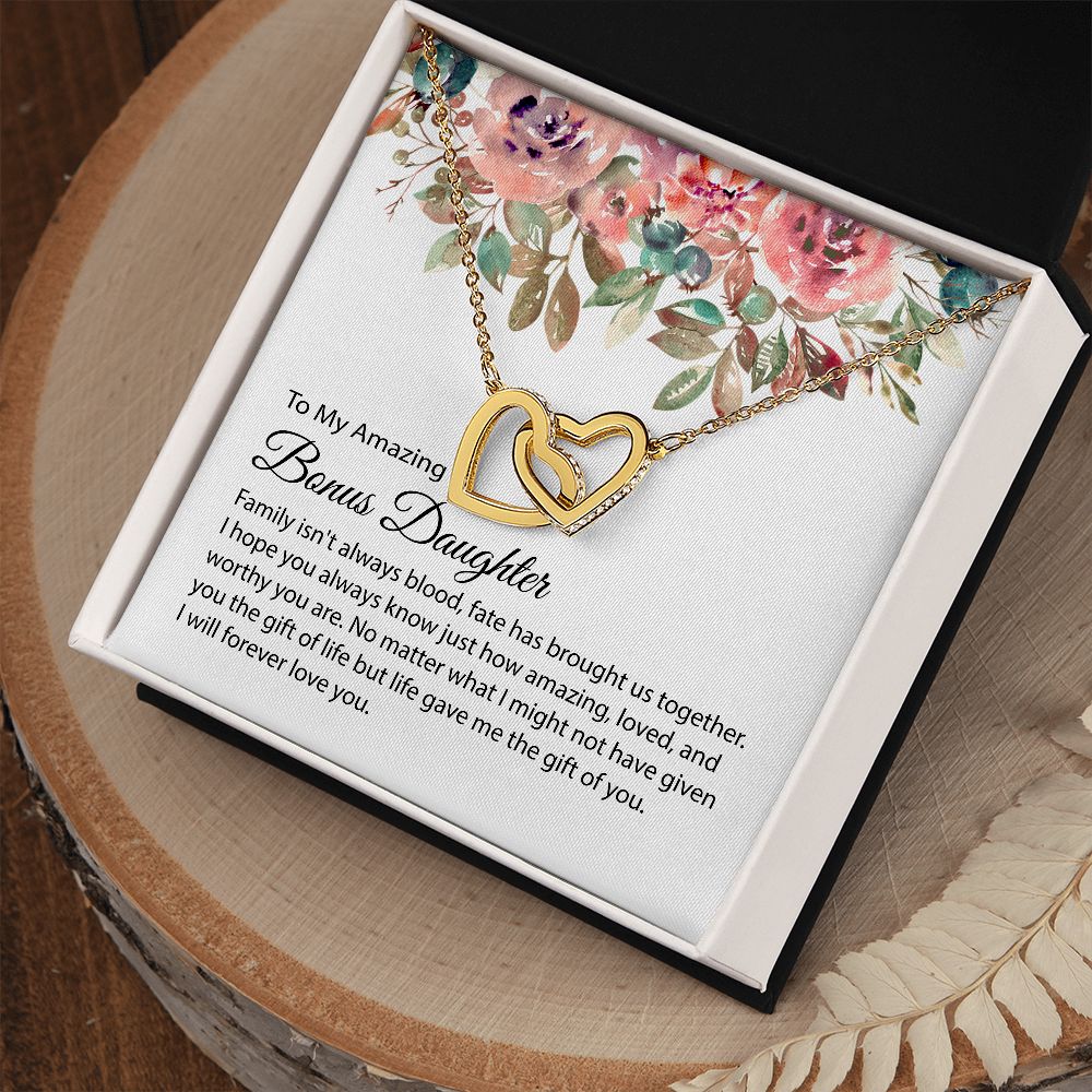 Bonus Daughter Gift, To my Bonus Daughter, Step daughter Gifts from Stepmom, Stepdaughter Gift, Bonus Daughter, Bonus Daughter Necklace JWSN-110739