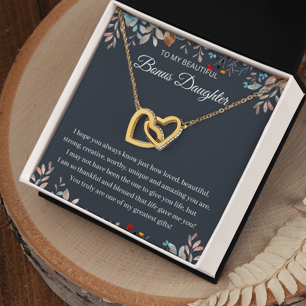 To My Bonus Daughter Jewelry - Celebrate Your Bond with a Bonus Daughter Gift from Dad or Mom SNJW23-010320