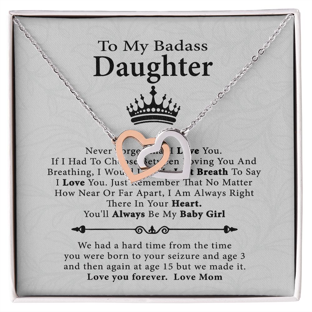To My Badass Daughter Necklace From Dad Toni Helmrichs