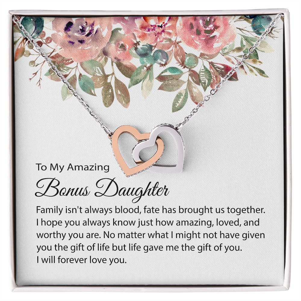 Bonus Daughter Gift, To my Bonus Daughter, Step daughter Gifts from Stepmom, Stepdaughter Gift, Bonus Daughter, Bonus Daughter Necklace JWSN-110739