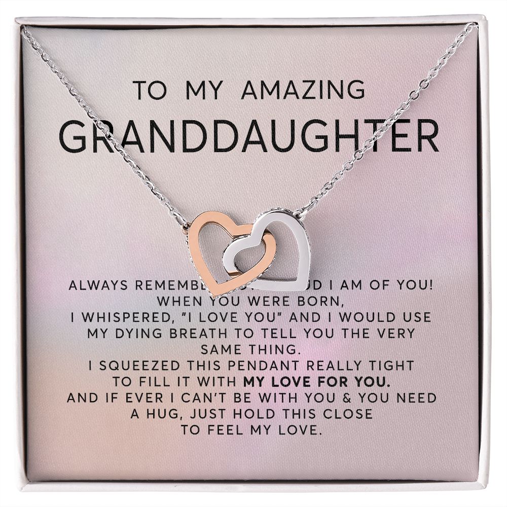 Granddaughter Gift | From Grandma, Christmas Gift, Heartfelt Present from Grandmother, Birthday, Graduation, Teen Girl Cute Necklace - SPNKJW110518