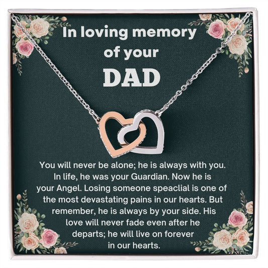 Memorial Necklace for Loss of Dad - Sympathy Gift for Someone Who Lost Their Father