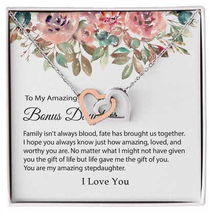 Bonus Daughter Gift, To my Bonus Daughter, Step daughter Gifts from Stepmom, Stepdaughter Gift, Bonus Daughter, Bonus Daughter Necklace JWSN110739 (Custom)