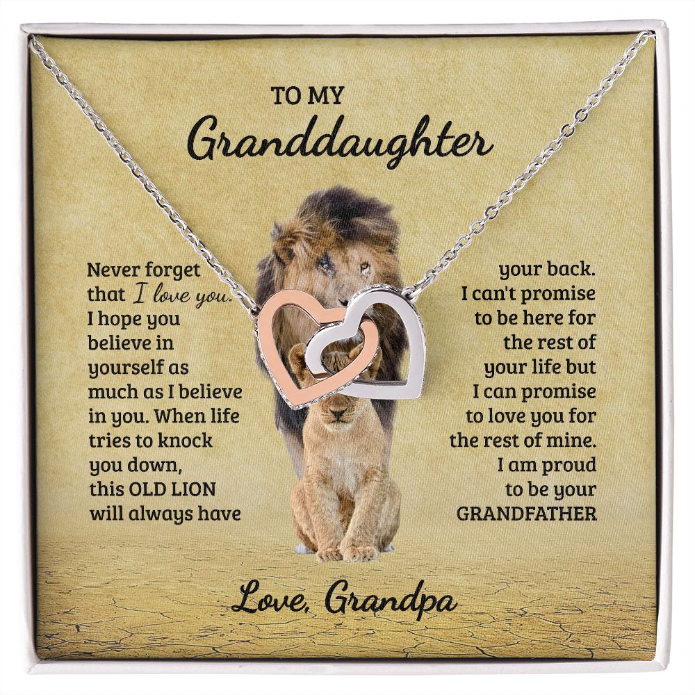 Granddaughter Necklace, Granddaughter Gift from Grandpa, Christmas Gift, Granddaughter Birthday Gift SPNKJW-110416