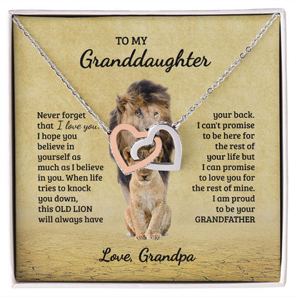 Granddaughter Necklace, Granddaughter Gift from Grandpa, Christmas Gift, Granddaughter Birthday Gift SPNKJW-110416