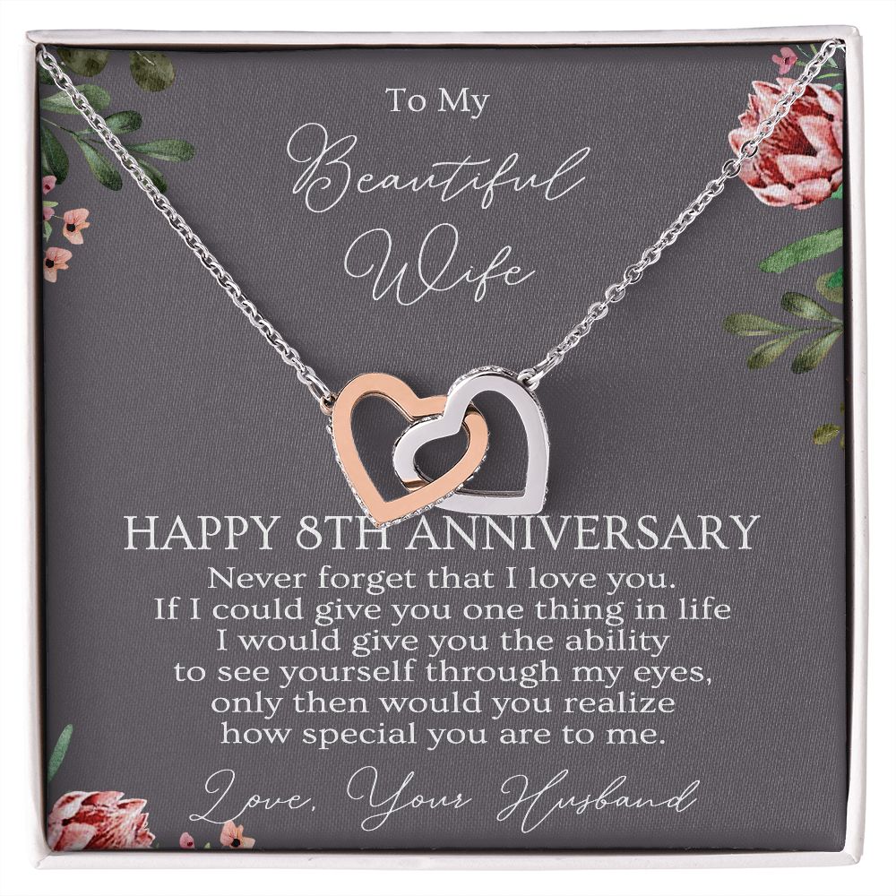 8th Anniversary Necklace Gift For Wife B0B1ZX9JC6