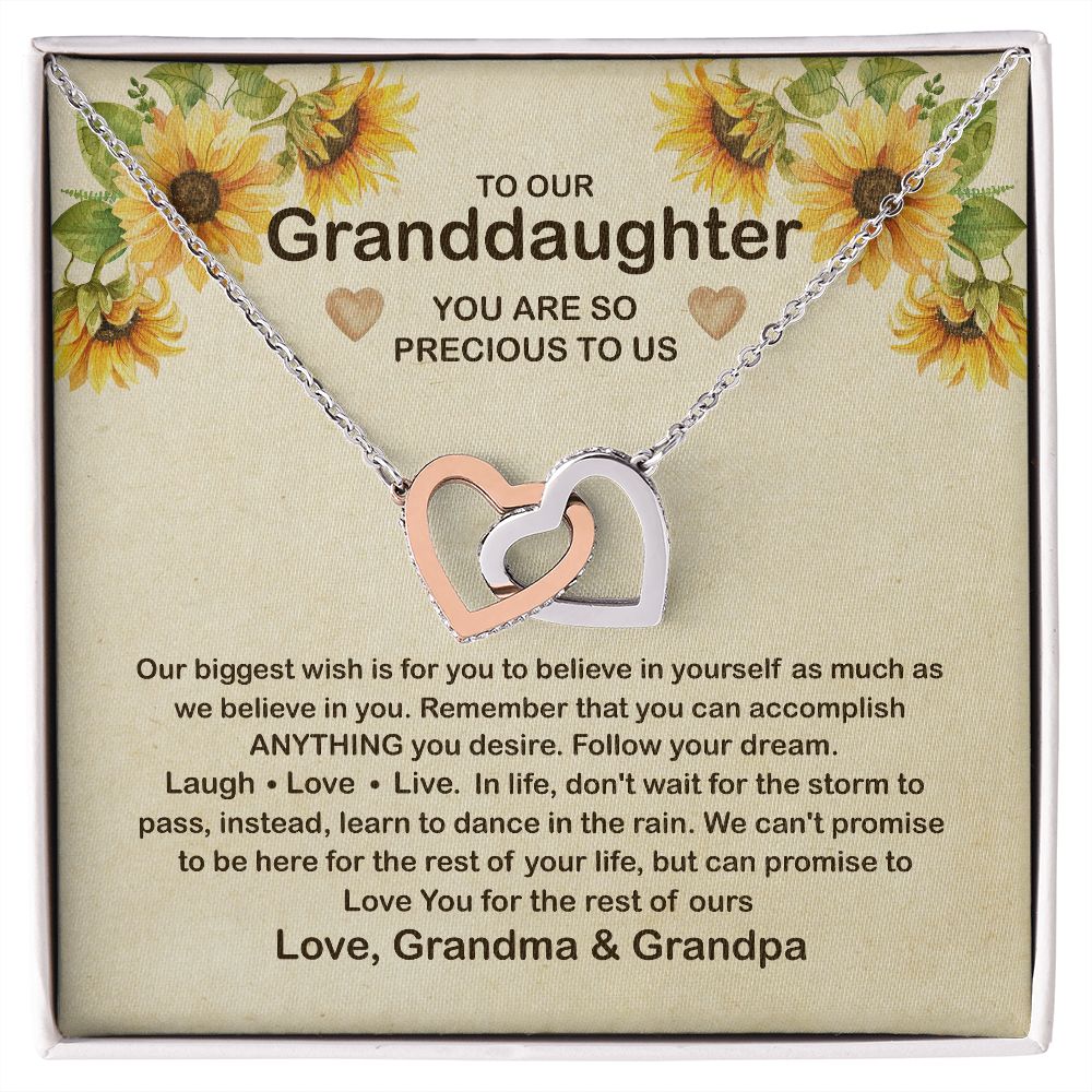 To Our Granddaughter Necklace, Granddaughter Necklace From Grandma & Grandpa B0BLL8TZB8 B0BLJYCT4Y