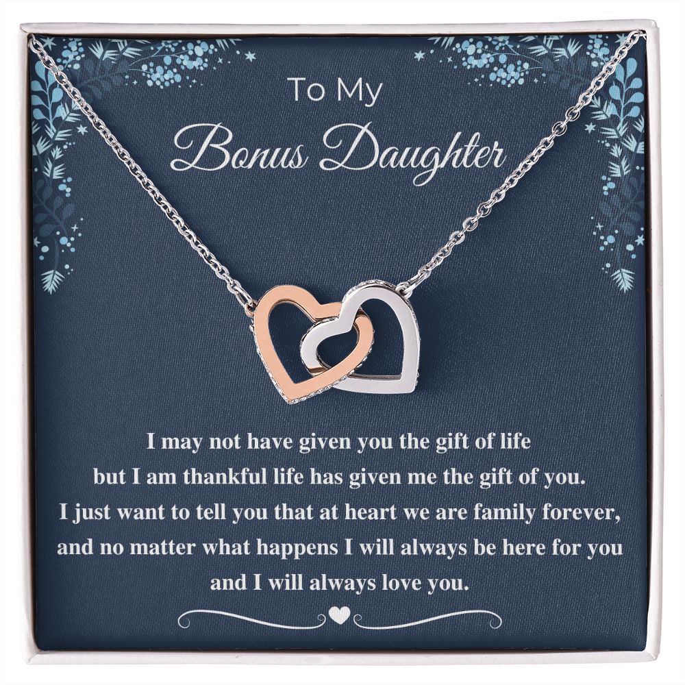To My Bonus Daughter Necklace: A Heartfelt Gift to Show Your Appreciation, Bonus Daughter Gift, To my Bonus Daughter SNJW23-010316