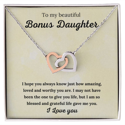 Bonus Daughter Necklace Sterling Silver: A Stunning Gift for Your Bonus Daughter, Stepdaughter Gift, Bonus Daughter, Bonus Daughter Necklace SNJW23-010315