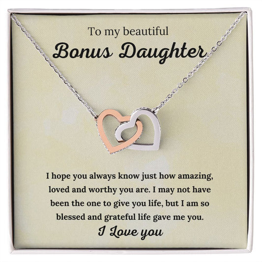 Bonus Daughter Necklace Sterling Silver: A Stunning Gift for Your Bonus Daughter, Stepdaughter Gift, Bonus Daughter, Bonus Daughter Necklace SNJW23-010315