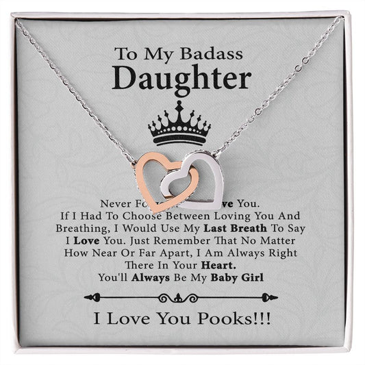 To My Badass Daughter Necklace From Dad, Badass Daughter Necklace Birthday Gift SNJW071203 (Custom 1312)
