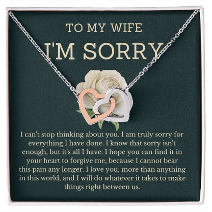 I'm Sorry Gifts for Her-  A Token of Love to Make Her Forgive You, Apology necklace, Forgiveness gift, I'm sorry necklace SNJW23-020314