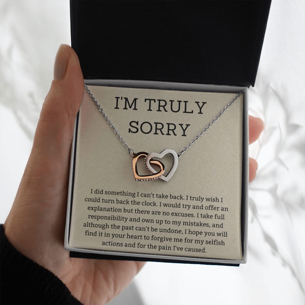 Heal the Hurt with Heartfelt I'm Sorry Gifts for Your Special Someone, Apology necklace, Forgiveness gift, I'm sorry necklace SNJW23-020311