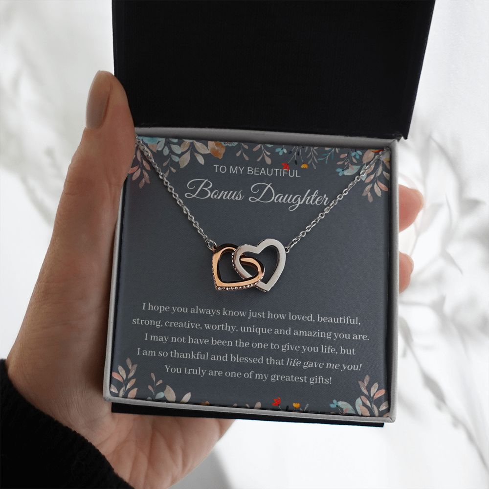 To My Bonus Daughter Jewelry - Celebrate Your Bond with a Bonus Daughter Gift from Dad or Mom SNJW23-010320