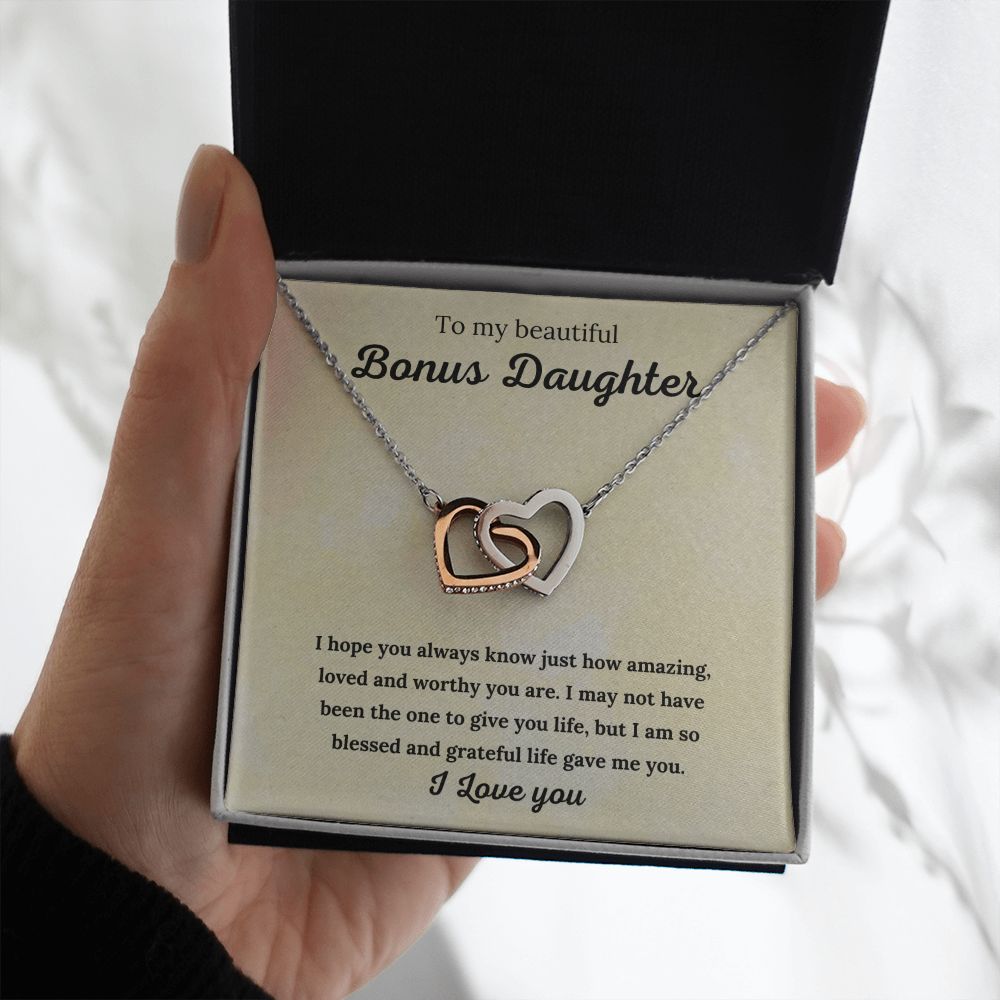 Bonus Daughter Necklace Sterling Silver: A Stunning Gift for Your Bonus Daughter, Stepdaughter Gift, Bonus Daughter, Bonus Daughter Necklace SNJW23-010315