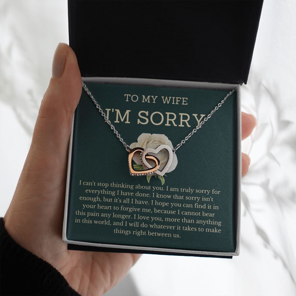 I'm Sorry Gifts for Her-  A Token of Love to Make Her Forgive You, Apology necklace, Forgiveness gift, I'm sorry necklace SNJW23-020314