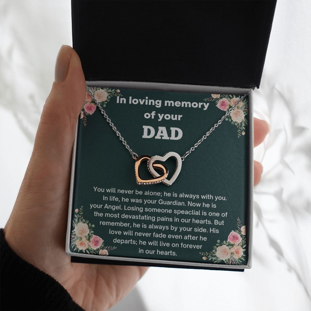 Memorial Necklace for Loss of Dad - Sympathy Gift for Someone Who Lost Their Father